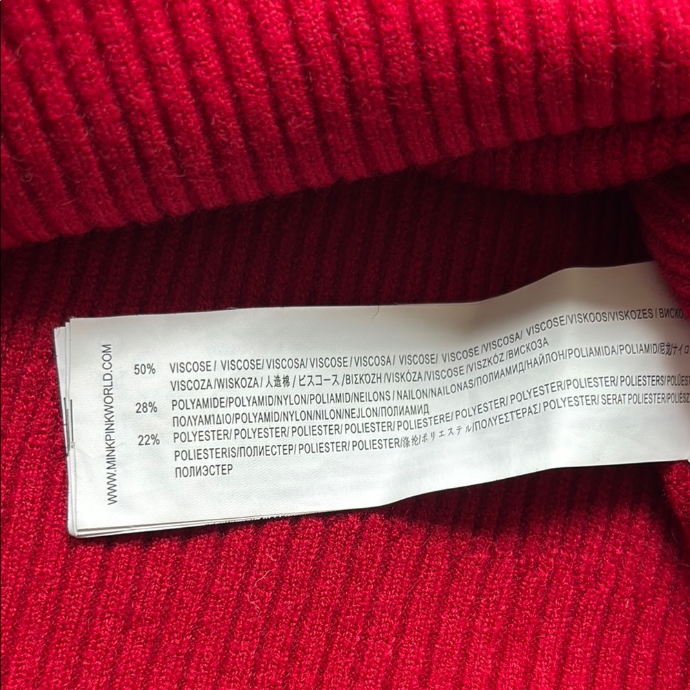 MINKPINK Chandra Red V-Neck Sweater for Women Sz M - Picture 6 of 7